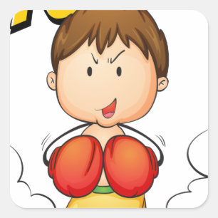 Sticker Carré Boxe