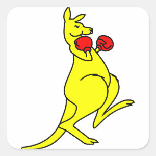 Sticker Carré Boxe Kangaroo