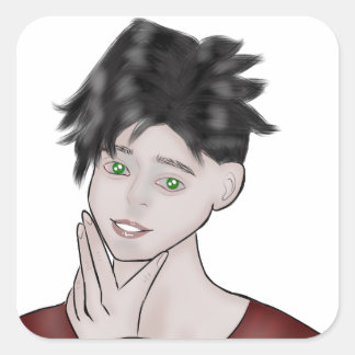 Sticker Carré Boy Drawing