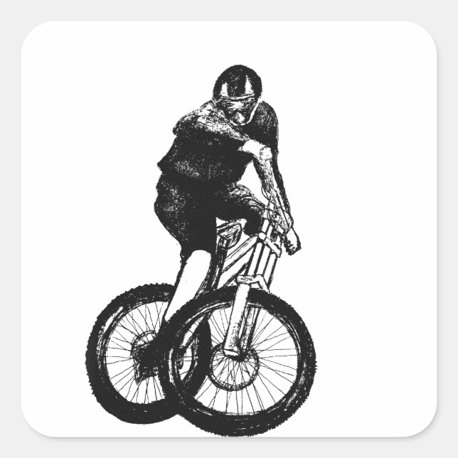 Sticker Carré Boys mountain bike (Devant)