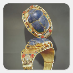 Sticker Carré Bracelet Scarab, du tombeau de Toutankhamon