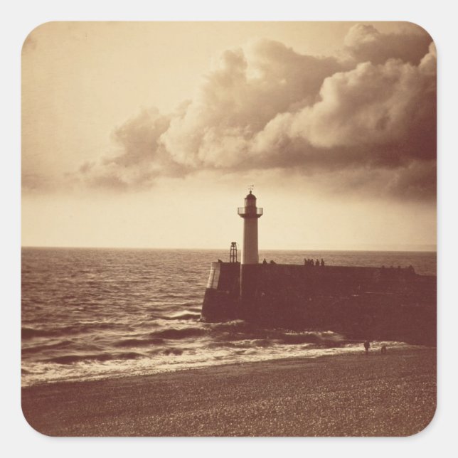 Sticker Carré Breakwater at Sete, c.1855 (tirage albumen d'un c (Devant)