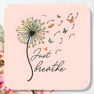 Sticker Carré Breathe Inspirational Quote Don