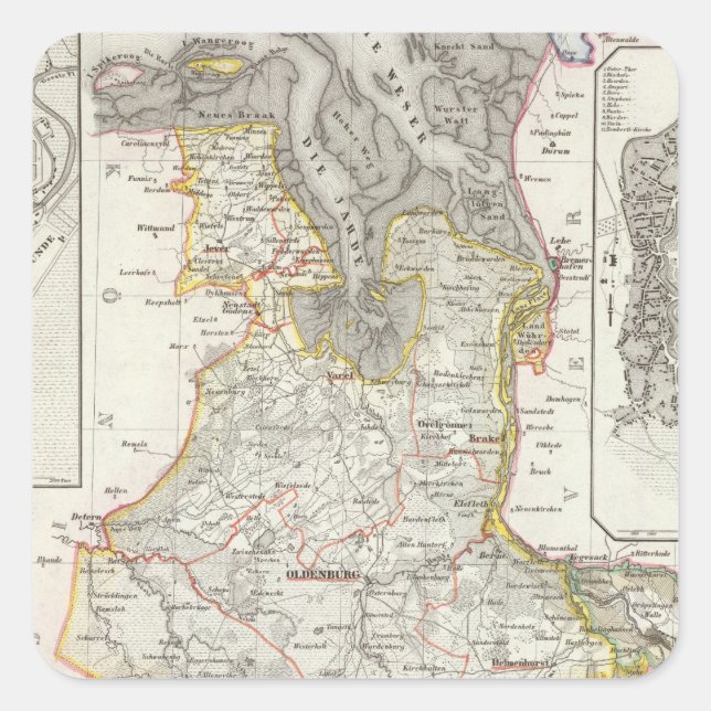 Sticker Carré Bremerhaven Allemagne (Devant)