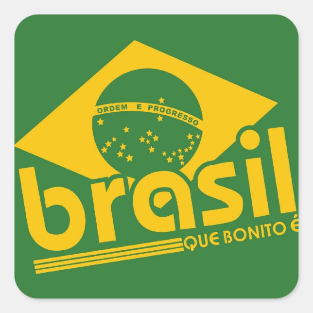 Sticker Carré Brésil (Devant)