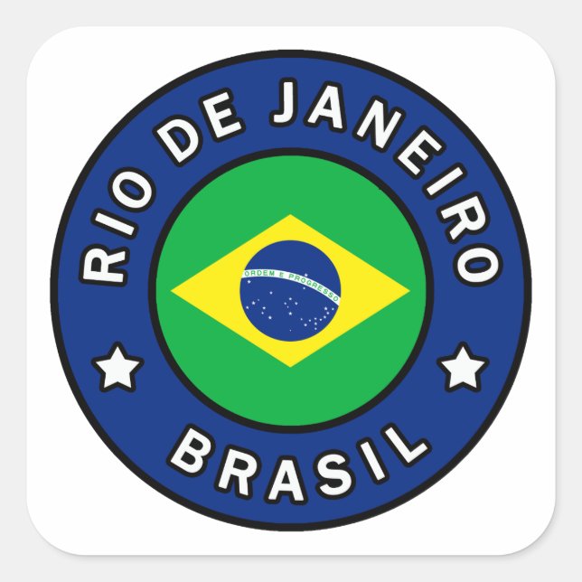Sticker Carré Brésil de Rio de Janeiro (Devant)