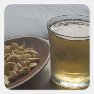 Sticker Carré Brésil. Un verre de Guarana Energy rafraîchissant