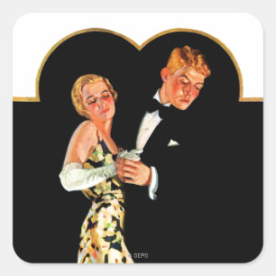 Sticker Carré Bretelle perdue