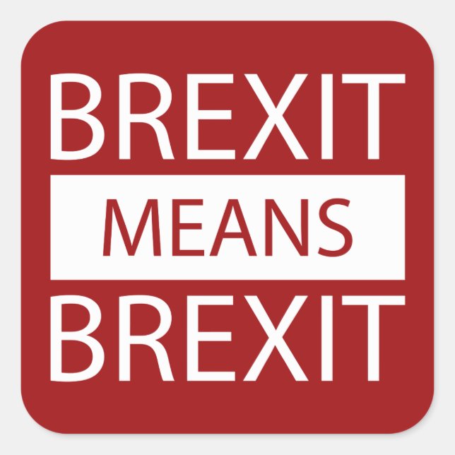 Sticker Carré Brexit signifie Brexit (Devant)