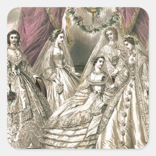 Sticker Carré Brides victoriennes
