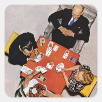 Bridge Game par Norman Rockwell
