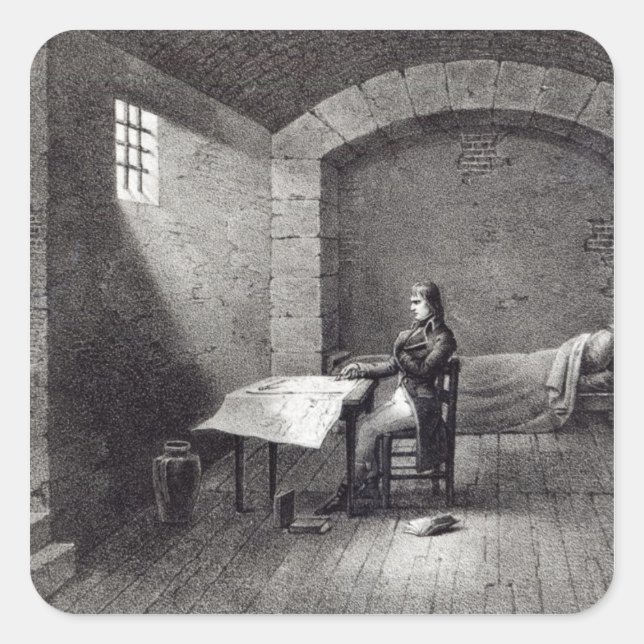 Sticker Carré Brigadier-général Bonaparte en prison (Devant)