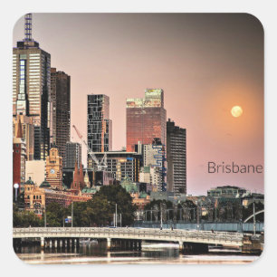 Sticker Carré Brisbane, Australie, photo du paysage urbain