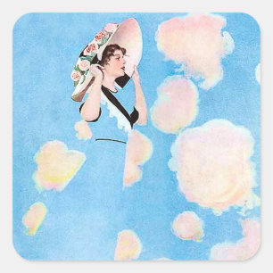 Sticker Carré Brises d'été par C Coles Phillips