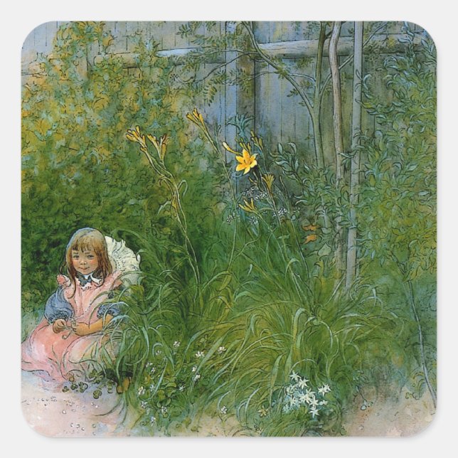Sticker Carré Brita in the Flower Bed c1897 (Devant)