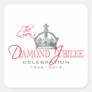 Sticker Carré British Diamond Jubilee - Royal Souvenir