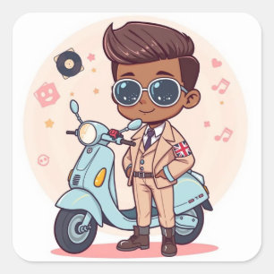 Sticker Carré British Mod