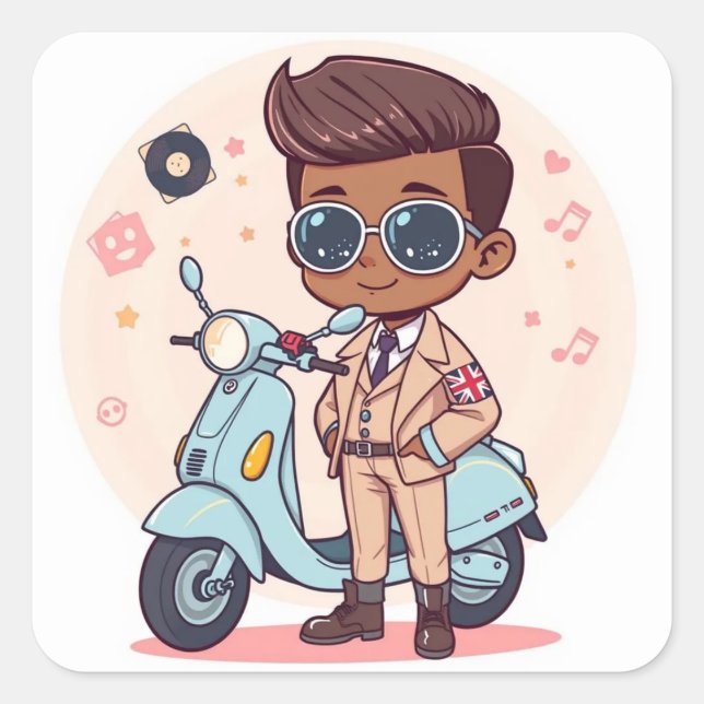 Sticker Carré British Mod (Devant)