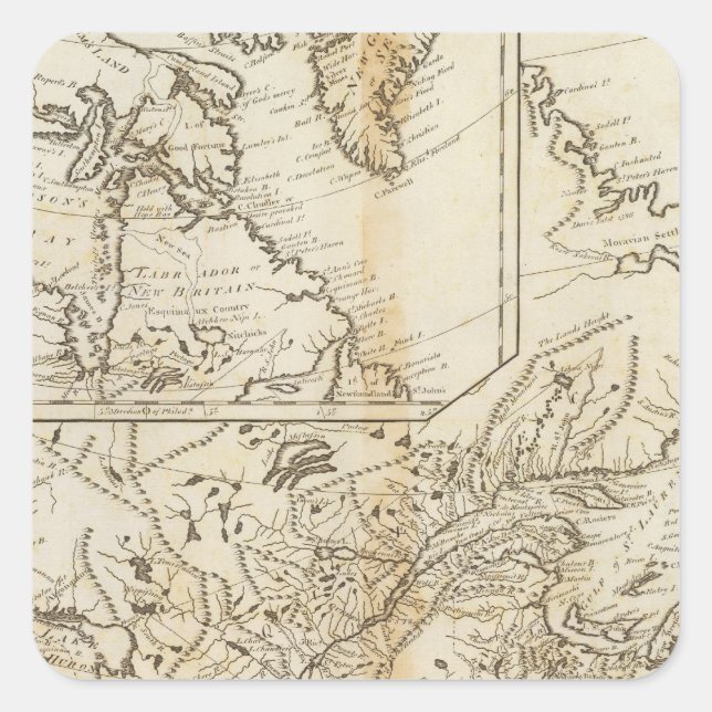 Sticker Carré British Possessions en Amérique du Nord 2 (Devant)