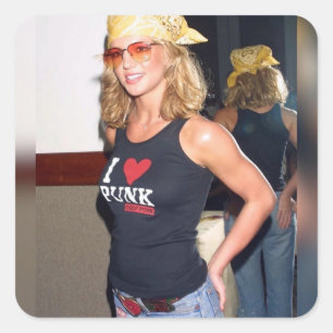 Sticker Carré Britney Spears I >3Punk