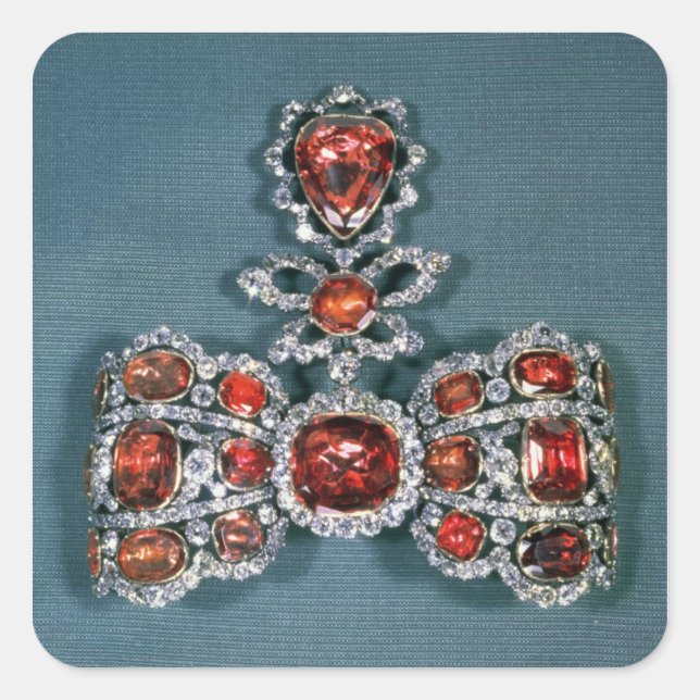 Sticker Carré Broche à mâchoires avec brillant (Devant)