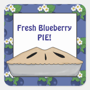 Sticker Carré Brocheur de pâtisserie Blueberry frais