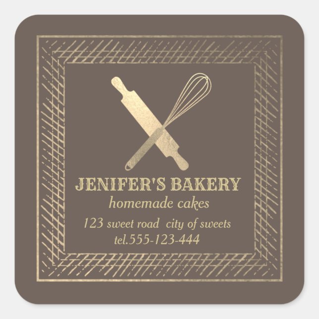 Sticker Carré Brochure professionnelle en or laminoir whisky che (Devant)