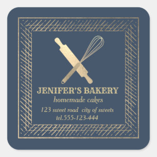 Sticker Carré Brochure professionnelle en or laminoir whisky che