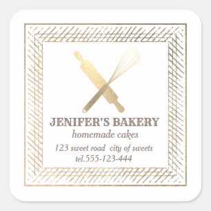 Sticker Carré Brochure professionnelle en or laminoir whisky che