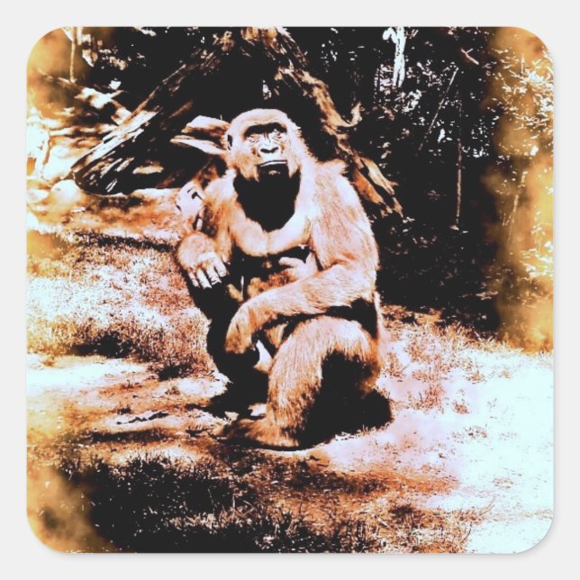 Sticker Carré Bronx Gorilla (Devant)