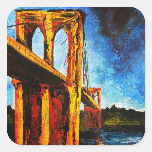 Sticker Carré Brooklyn Bridge to Utopia 2009 (Devant)