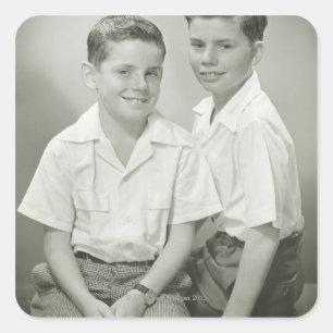 Sticker Carré Brothers in Studio