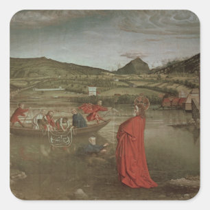 Sticker Carré Brouillon Miraculeux de poissons