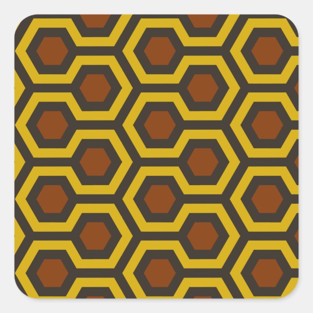 Sticker Carré Brown brillant (Devant)