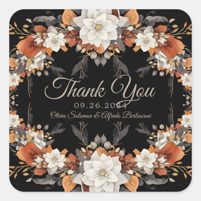 Sticker Carré Brun foncé, caramel café et automne beige (Devant)