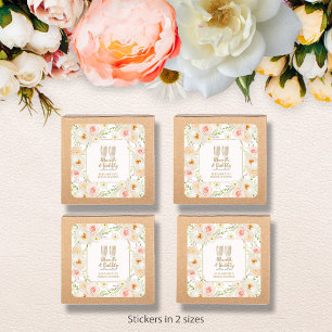 Sticker Carré Brunch & Bubbly Jardin Floral Baby Shower