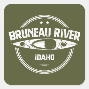 Sticker Carré Bruneau River Idaho Kayak