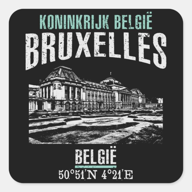 Sticker Carré Bruxelles (Devant)