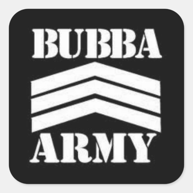 STICKER CARRÉ BUBBA ARMY (Devant)