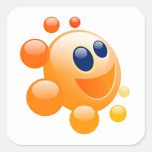 STICKER CARRÉ BUBBBLY SUN