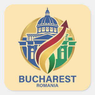 Sticker Carré Bucarest Roumanie Europe de l'Est