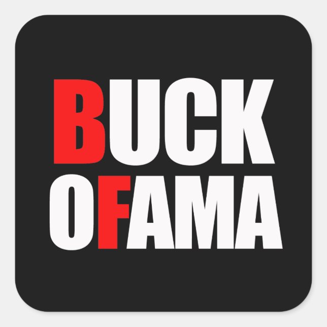 STICKER CARRÉ BUCK OFAMA (Devant)