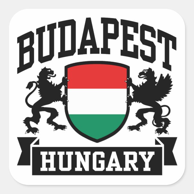 Sticker Carré Budapest Hongrie (Devant)