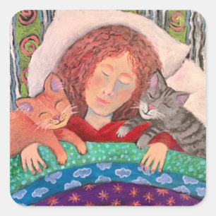 Sticker Carré Buddy Sleep