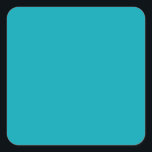 Sticker Carré BUDGET Peacock Blue Turquoise Monochrome Mariage<br><div class="desc">Afficher l'ensemble de la collection</div>