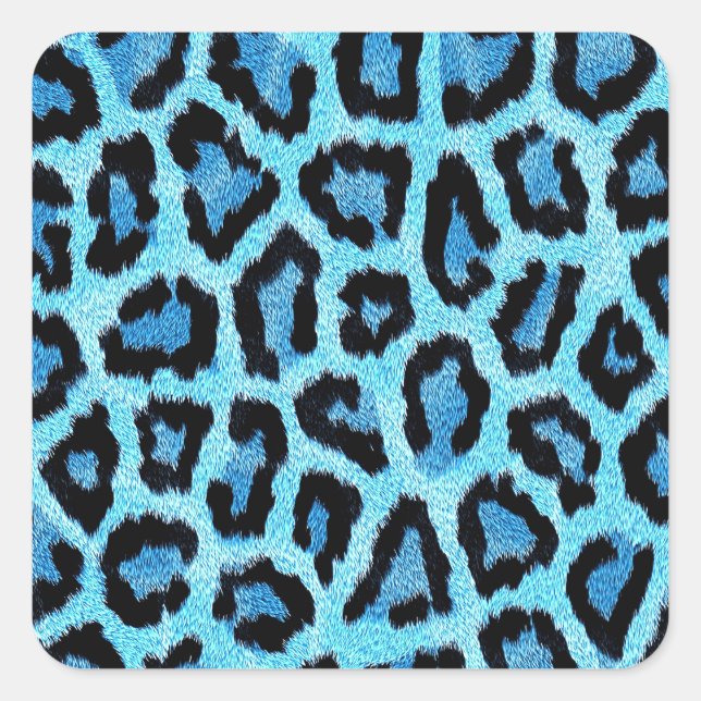 Sticker Carré Bue Motif Leopard tendance (Devant)