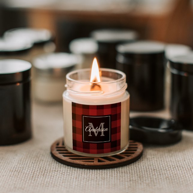 Sticker Carré Buffalo rouge abattu | Initiale personnelle | Cade (Créateur téléchargé)