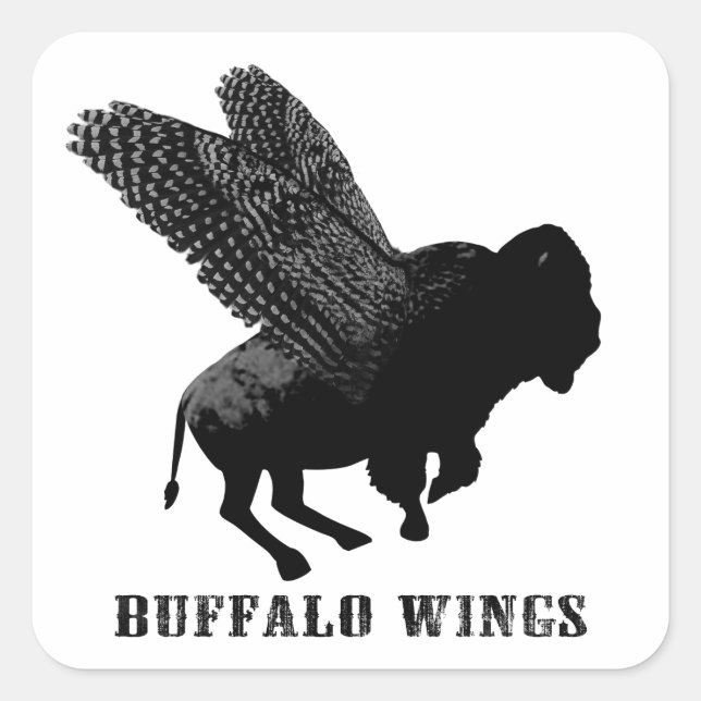 Sticker Carré Buffalo Wings (Devant)