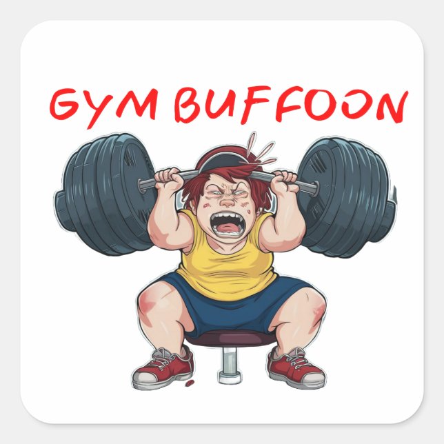 Sticker Carré Buffon de gym (Devant)