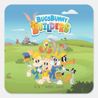 Sticker Carré BUGS BUNNY BUILDERS™| Le groupe Looney Builders